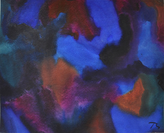 Herbert Beck, Blumen vegetativ in Blau