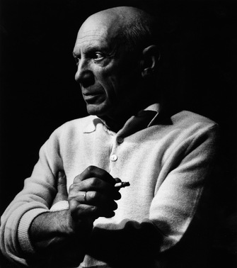 Lucien Clergue, Picasso à la Cigarette II, Cannes 1956, 1956 (printed 2003)