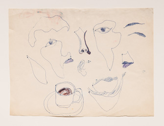 Chris Reinecke, Gesichtsteile (mit Tasse), 1965, &copy; Chris Reinecke