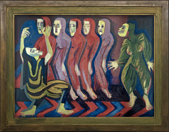 Ernst Ludwig Kirchner, Totentanz der Mary Wigman, Öl auf Leinwand