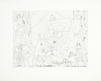 Pablo Picasso, Au Cirque: Acrobates, Girafe, Nageuses, 1968