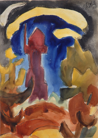 Karl Schmidt-Rottluff, Leuchtturm, 1922, &copy; VG Bild-Kunst, Bonn