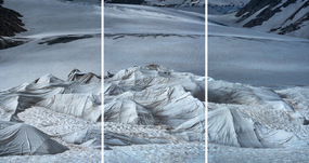 Thomas Wrede, Rhonegletscher III (Triptych), 2018, &copy; Thomas Wrede + VG Bild-Kunst