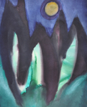 Herbert Beck, Landschaft mit Mond, &copy; Nachlass Herbert Beck