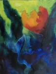 Herbert Beck, Blaurotes Blühen, &copy; © Nachlass Herbert Beck