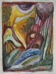 Hartmut Neumann, Feurige Landschaft (Naturphänomene), 2014