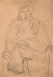 Ernst Ludwig Kirchner, Sitzende Frau im Sessel (Erna), c. 1912
