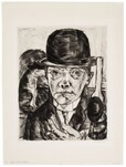 Max Beckmann, Selbstbildnis mit steifem Hut, 1921
