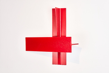 Peter Schwickerath, Relief geschlitzt und gedreht (Relief slotted and turned), 2019