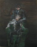 Nikos Aslanidis, Two figures with an armchair, 2011