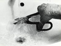 Fabrizio Plessi, 100 Pezzi D'Acqua (100 Teile Wasser), Aktion, 1973