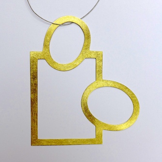 Dorothea Förster, 2 Ovale + Rechteck (2 ovals + rectangle), pendant, 2025 (model: 2023)