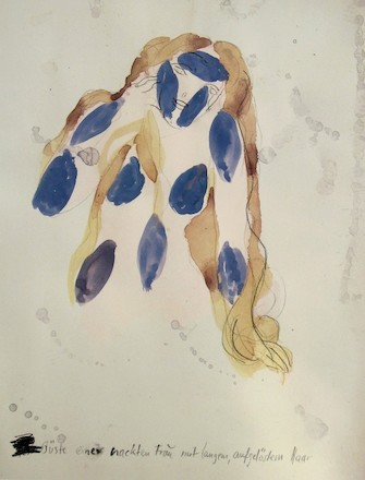 Victor Kraus, Büste einer nackten Frau mit langem, aufgelöstem Haar, 2012