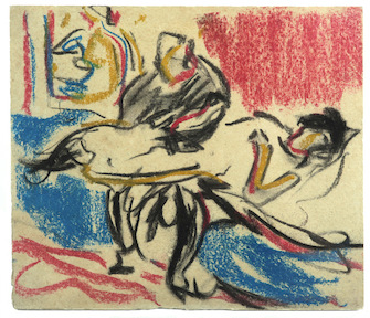 Ernst Ludwig Kirchner, Boudoir-Szene, ca. 1908