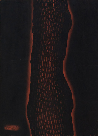 Yayoi Kusama, Red River Inside my Eyelids, 1975