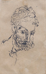 Pablo Picasso, Tête d'homme (Leo Stein) (rückseitig: Hercule), 1905-06