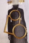 Dorothea Förster, Rechteck + 2 Kreise (rectangle + 2 circles), pendant, 2025 (model: 2021)