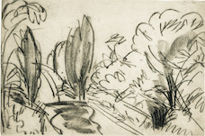 Ernst Ludwig Kirchner, Straße mit Bäumen im Taunus, 1916
