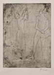 Pablo Picasso, La famille de saltimbanques au macaque (Suite des Saltimbanques), 1905